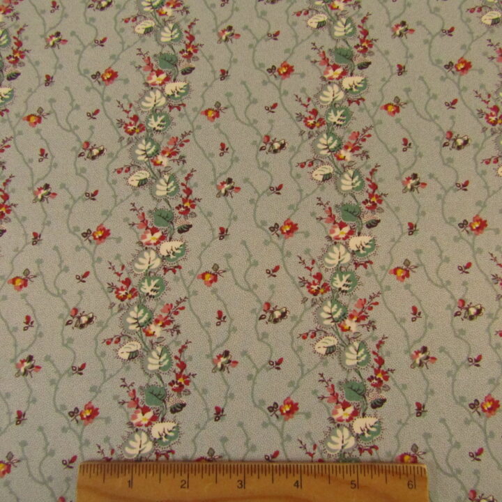 Annes English Scrapbox - Floral Stripe Teal