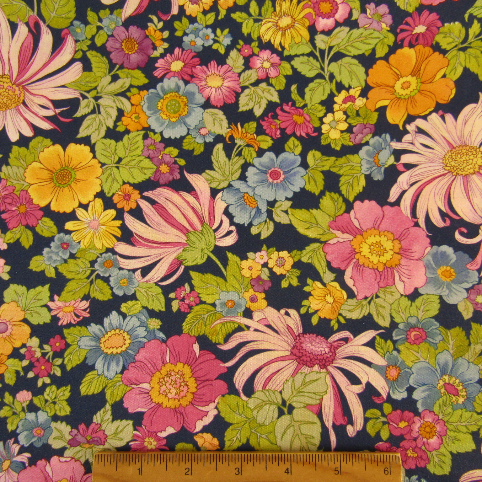 Chelsea Garden - Large Floral on Navy