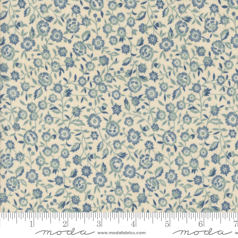 Sacre Bleu - Pearl on French Blue Renoncule
