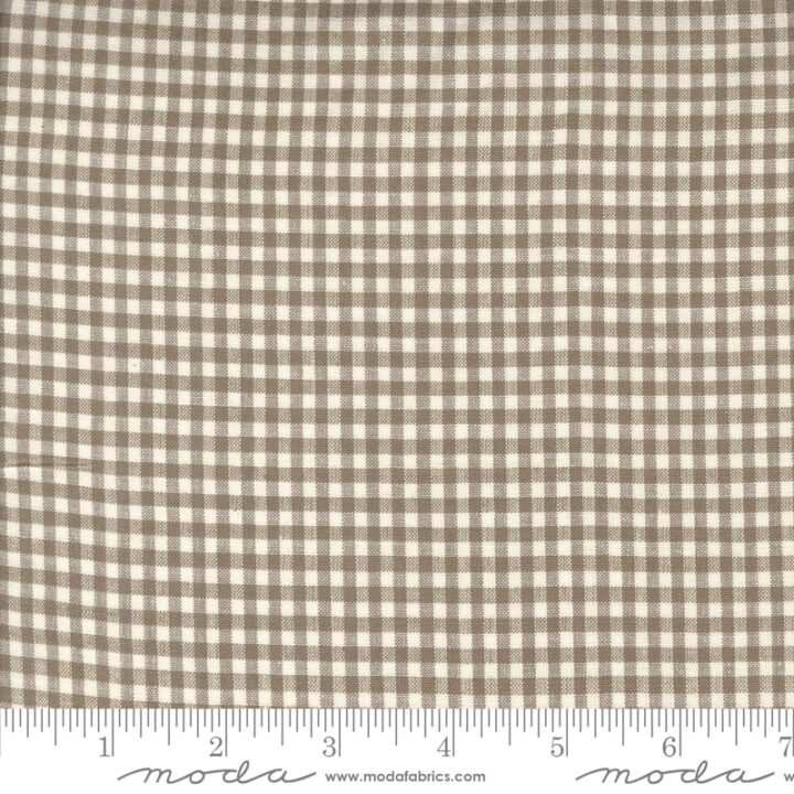 French General Gingham - Stone Pearl 1/4"