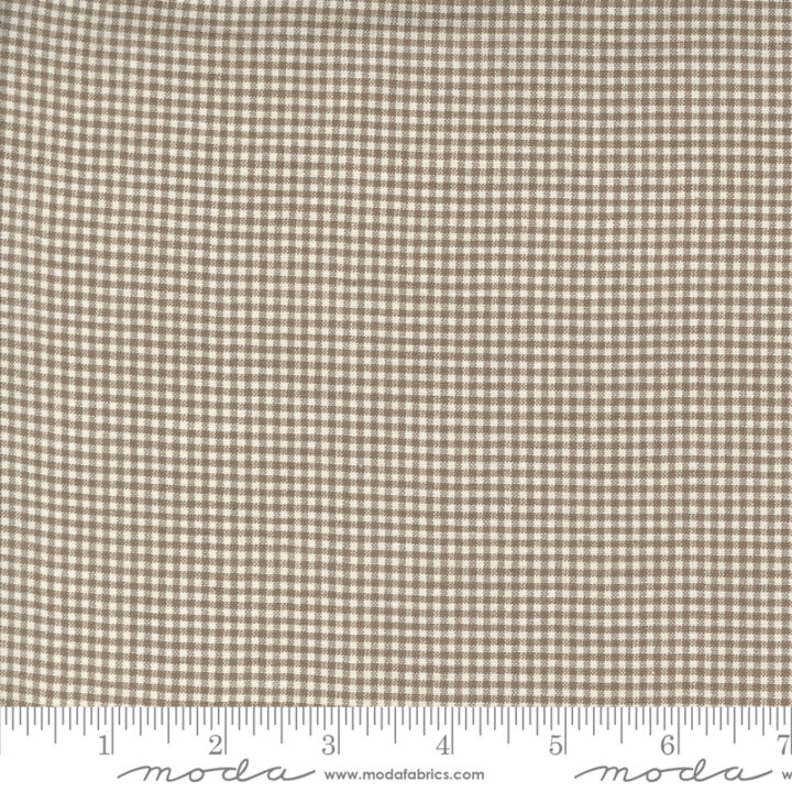French General Gingham - Stone Pearl 1/8"