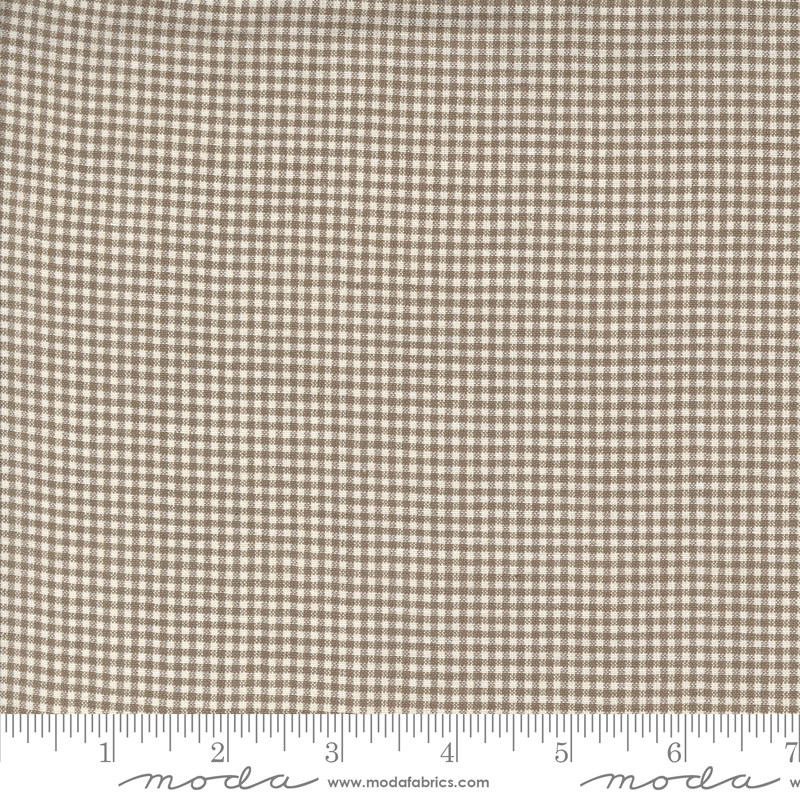 French General Gingham - Stone Pearl 1/8"