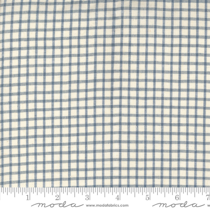 French General Gingham - Woad Pearl 1/4"