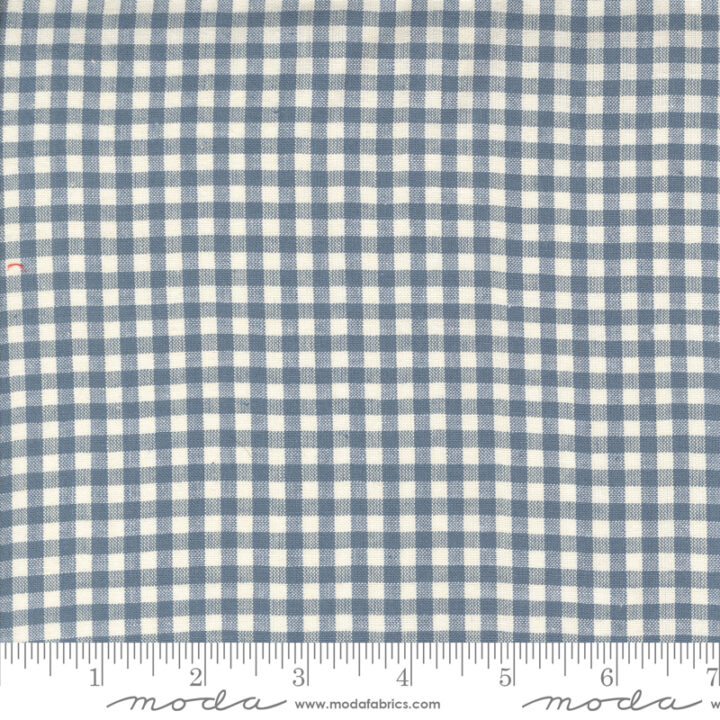 French General Gingham - Woad Blue 5/16"