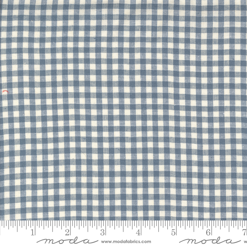 French General Gingham - Woad Blue 5/16"