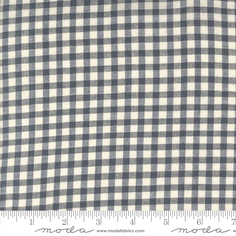 French General Gingham - Indigo Pearl 3/8"