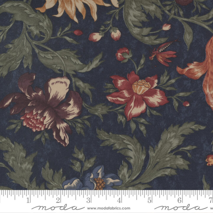Daffodils and Dragonflies - Large Print Navy
